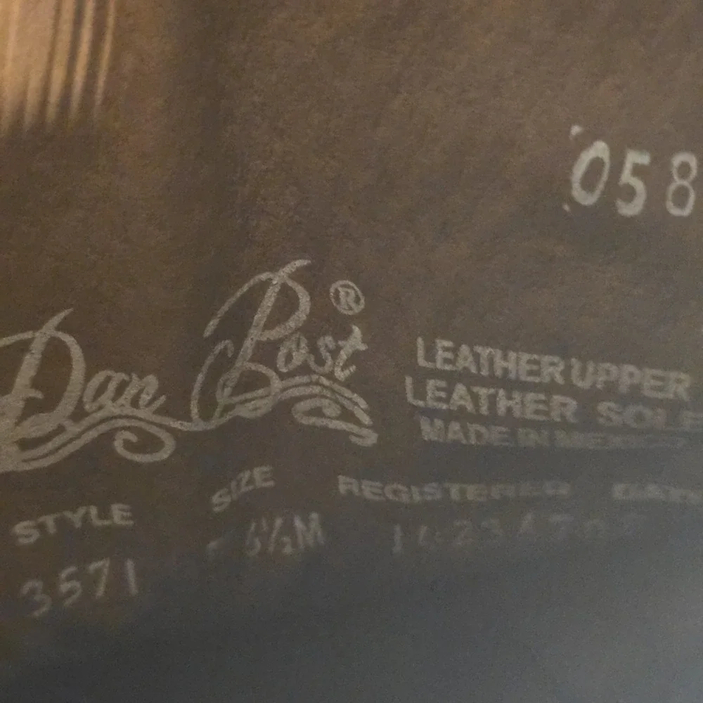 Dan Post Womens Leather Western Cowboy Boots Brown Distressed Size 6.5 M - Picture 7 of 8